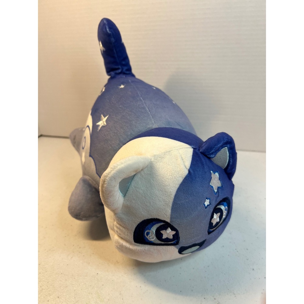 Aphmau MeeMeows Large 11" Celestialâ Cat Plush Blue White Moon Stars Series 4